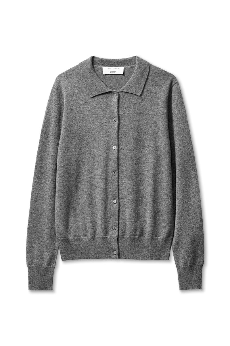 Cashmere Cardigan - Grey Melange