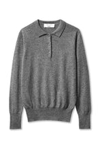 Load image into Gallery viewer, Cashmere Polo shirt - Grey Melange
